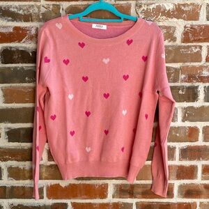 NWOT Avara hearts sweater Size M